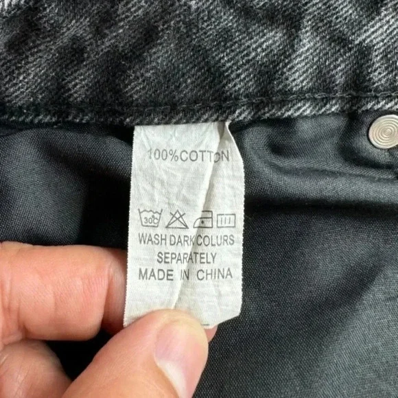 Princess Polly Zaiden Straight Leg Jeans Washed Black Denim US Size 6 - Picture 6 of 11